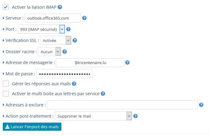 Configuration IMAP