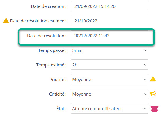 valeur champ &quot;date de résolution&quot;